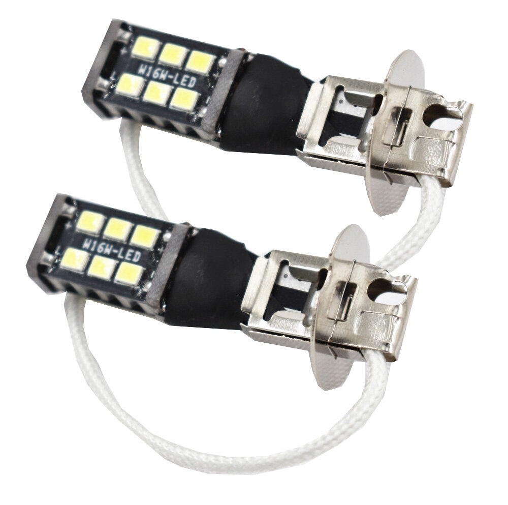 2 Pack H3 15W High Power White 6000K LED 2835 Fog Driving DRL Light Bulb 12V