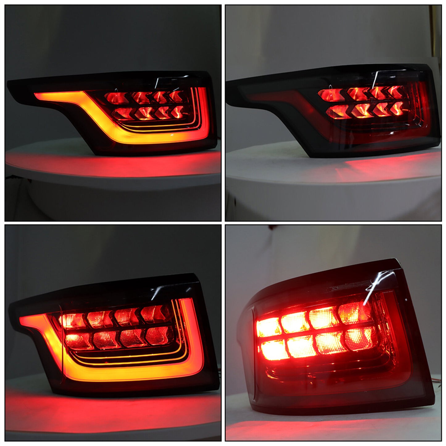 LABLT Tail Light Assembly LED Left and Right Replacement for 2014-2018 Range Rover Sport LR043974,LR043976 Brake Warning Light