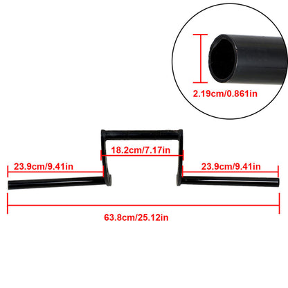 LABLT Motorcycle 7/8 Z-Bar Handlebars Drag Bars Length 660mm Diameter 22mm Hand Bars Universal Replacement for Suzuki Kawasaki Honda Yamaha Touring Dyna Softail Black