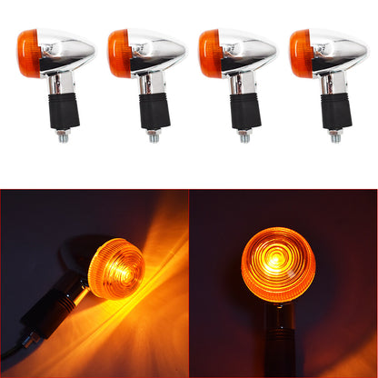 2 Pairs Turn Signal Lights 10mm 12V Replacement for Honda Suzuki Yamaha