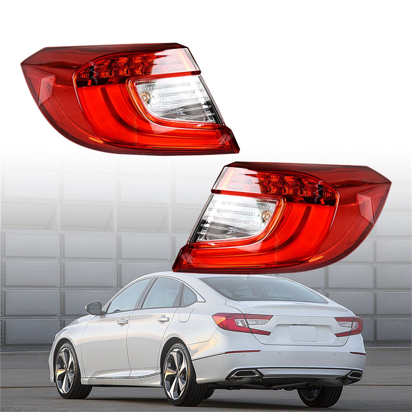 LABLT LED Tail Lights Assembly Replacement for 2018-2021 Honda Accord Left and Right Side Taillight 33500TVAA01 33500-TVA-A01 Car Right Tail Brake Light Rear Lamp