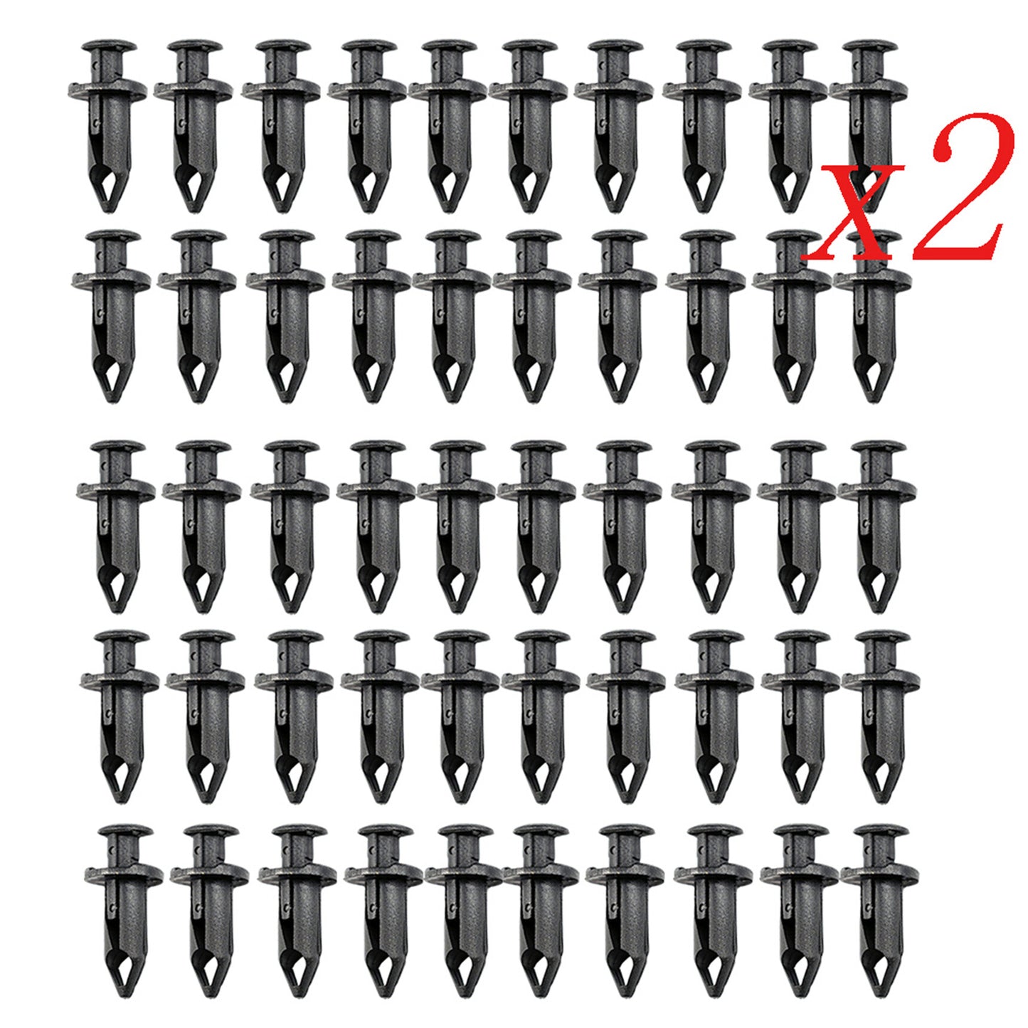 LABLT 100 pcs Car 8mm Dia Hole Plastic Rivets Fastener Auto Fender Bumper Push Pin Clips