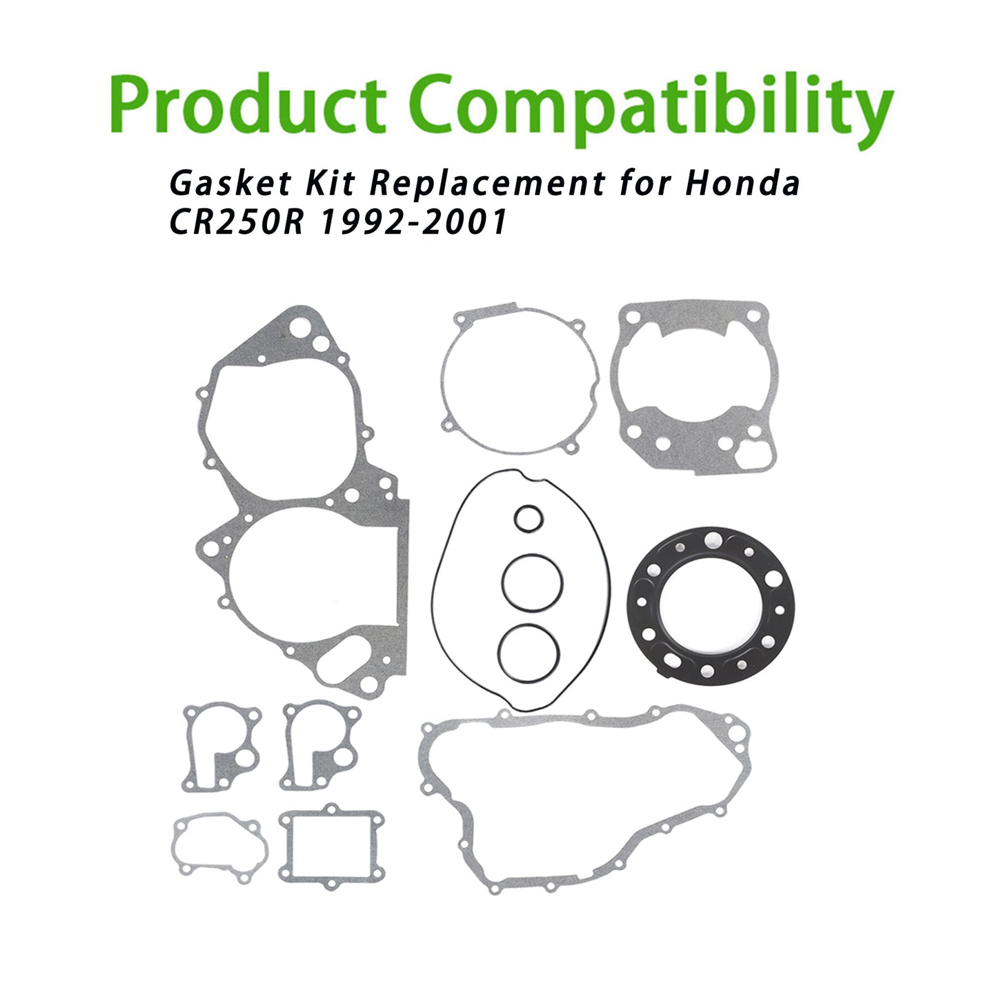 LABLT Gasket Kit Top and Bottom End Engine Gasket Kit Replacement for Honda CR250R 1992-2001