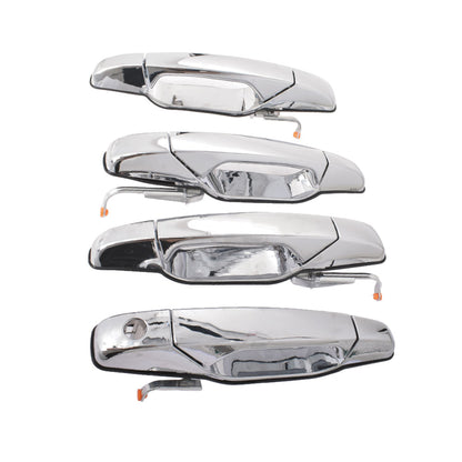 LABLT 4 Pcs Exterior Chrome Door Handle Set Replacement for Escalade Silverado 2007 2008 2009 2010 2011 2012 2013 2014 22738721 22738722 22738725 25960522 GM1310163