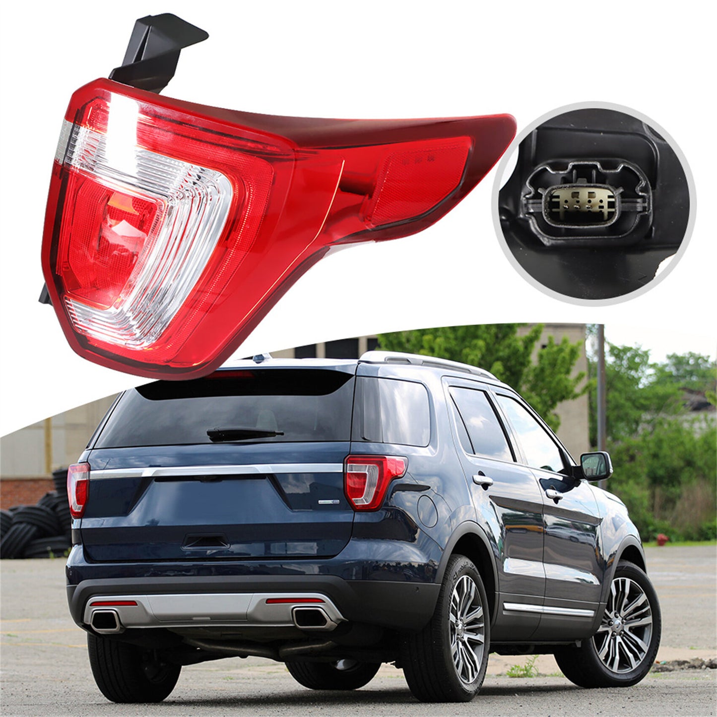 LABLT Tail Light Brake Lamp Assembly Replacement for 2016 2017 2018 2019 Ford Explorer Right Passenger Side Taillight FB5Z-13404-A