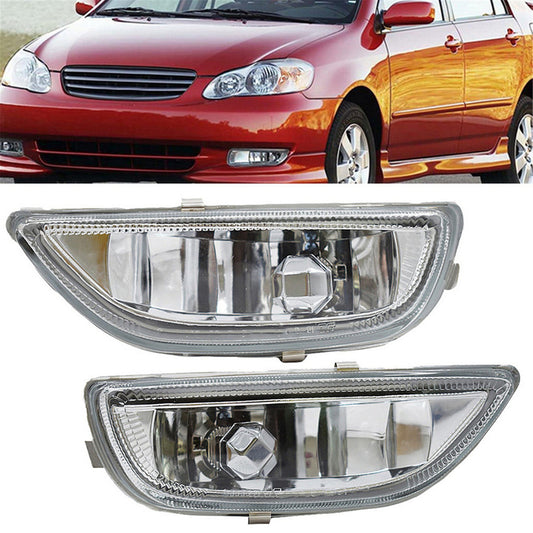 LABLT Pair of Fog Lights Clear Lens Front Driving Lamps for 2001 2002 Toyota Corolla 81220-02030 81210-02040 TO2592105 TO2593105