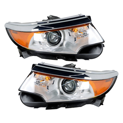 LABLT Headlights Front Head Lamps Replacement for 2011-2014 Edge Headlamps Projector Headlights Pair Left and Right Side