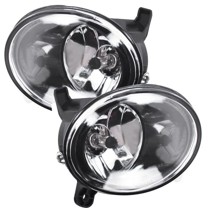 Clear Lens Fog Light Driving Lamp+Bulb Replacement for 2009-2012 Audi A4 S4 B8 Sedan (One Pair, Left + Right)