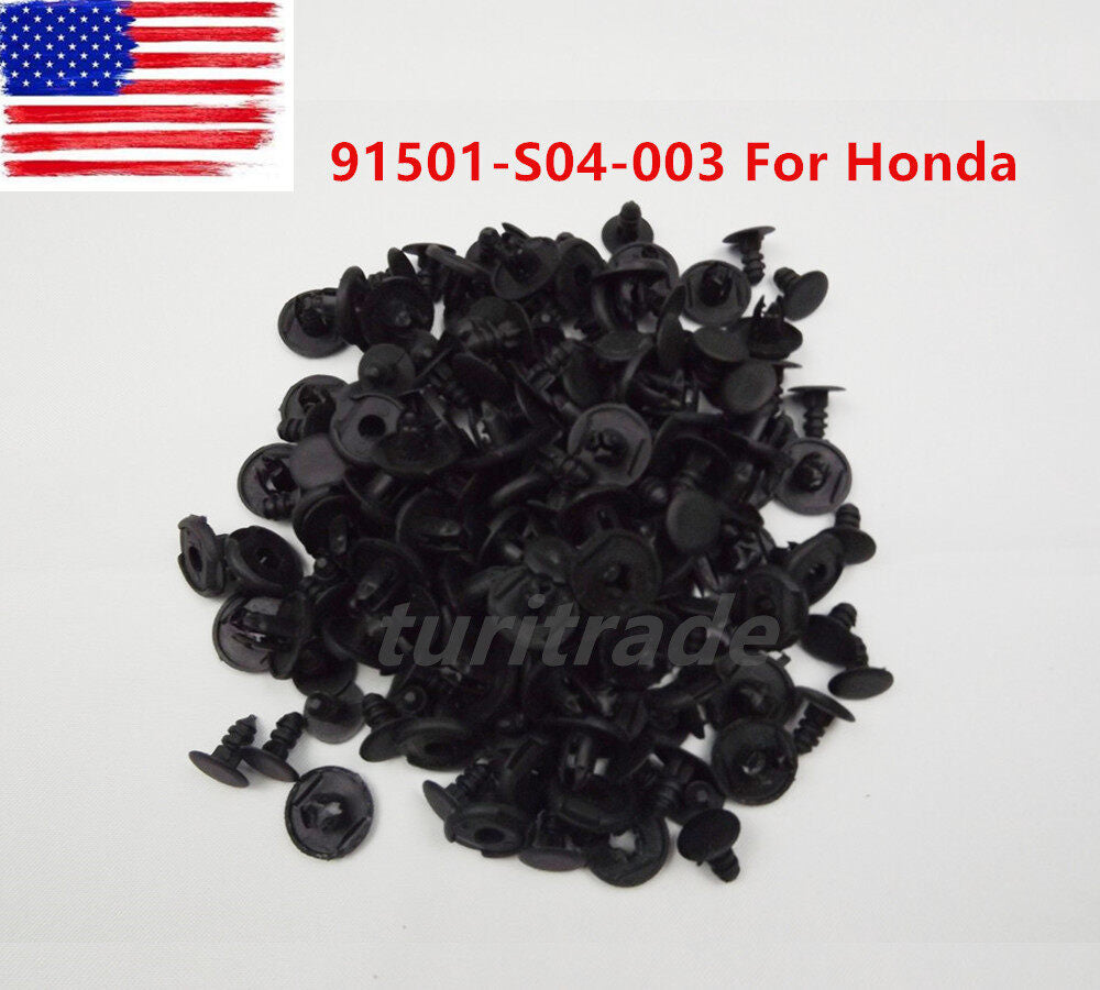 100 pcs Push Type Clip Fender Liner Retainer Fastener Clips fit for Honda #91512SXO003