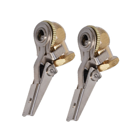 LABLT 2PCS Brass Lock On Tire Inflator Locking Air Chuck Air Hose Attachment 1/4 inch