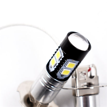 H3 LED Fog Lights Bulbs Extremely Bright H3 LED Bulbs 6000K Xenon White LED H3 Bulb High Power 50W H3 12V LED Bulbs for Fog Light Lamps Replacement for Cars, Trucks, Motorcycles Pack of 2