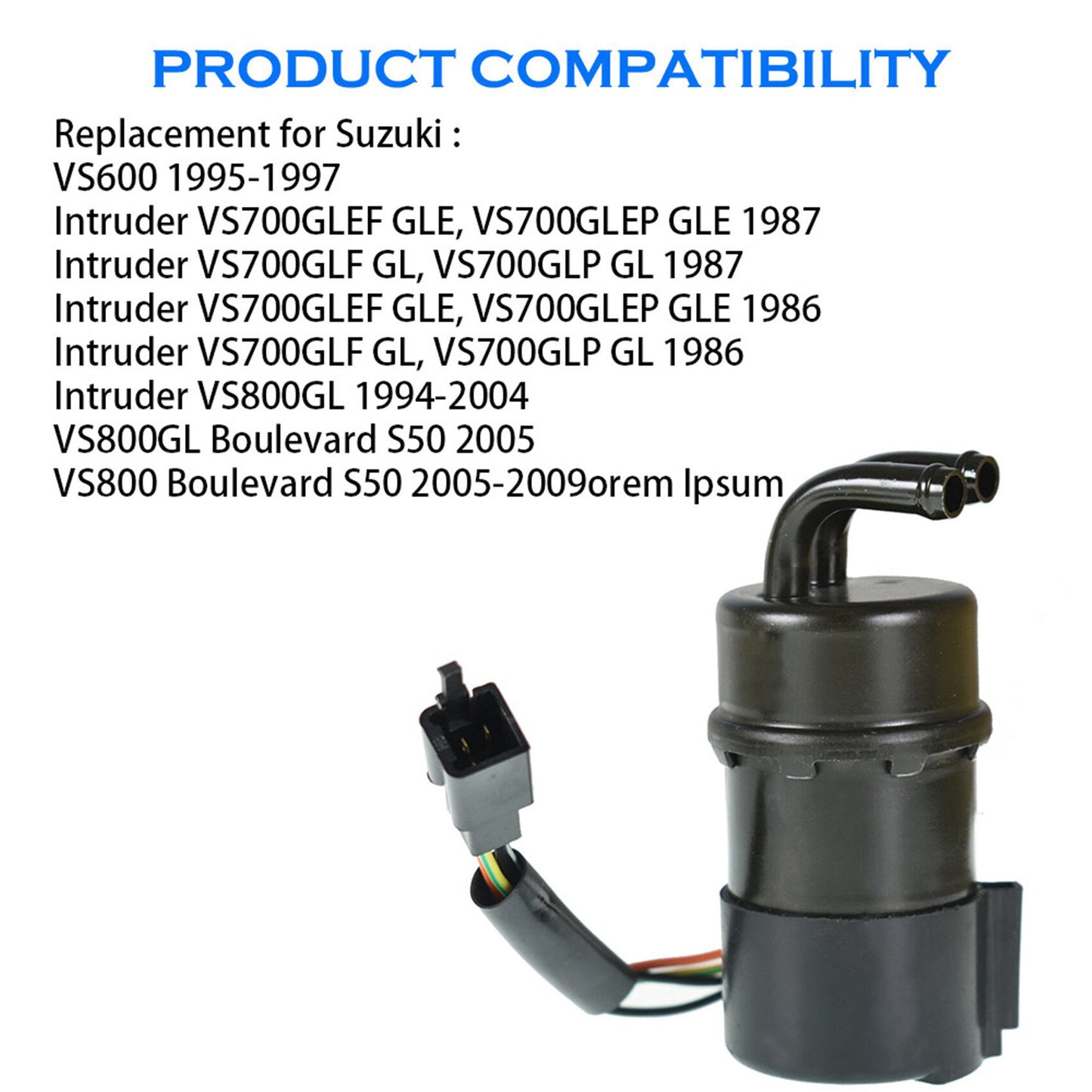 LABLT Motorcycle Fuel Pump 15100-38A10 Replacement for Suzuki VS800 800GL Boulevard VS750 700 600 Intruder 1986-2009