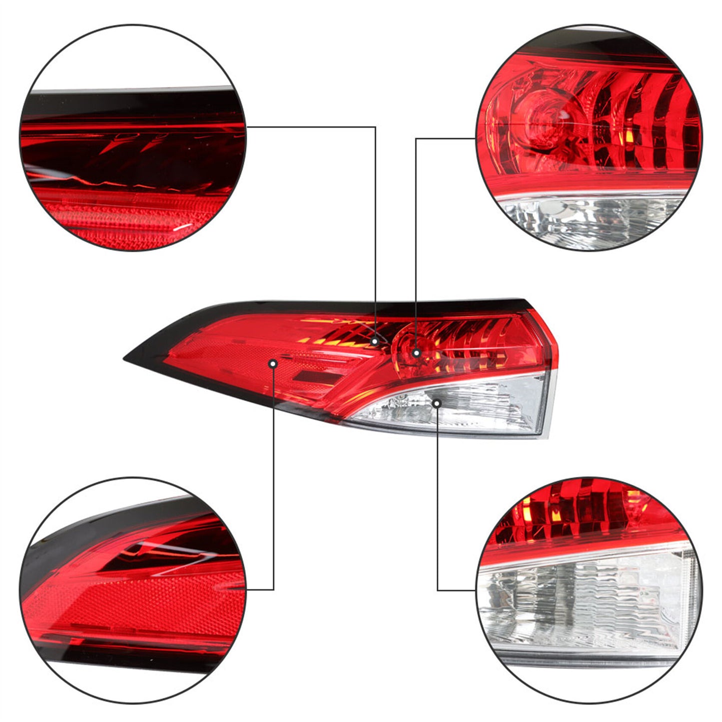 Rear Tail Brake Light Lamp Replacement for Corolla Left Side Tail Light 2020 2021 81560-02C10 Rear Brake Red Lights Turn Signal Lamp