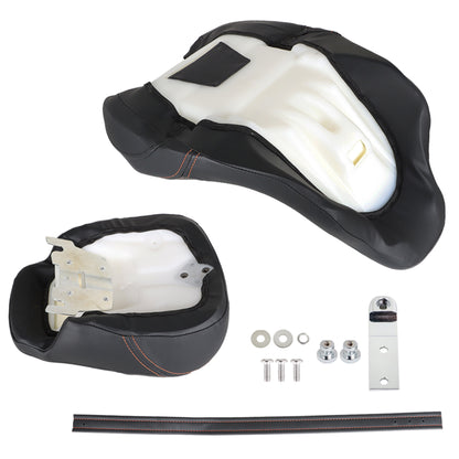 LABLT Motorcycle Complete Rider Passenger Seat Driver Seat Rider Pillion Replacement for 2009-2022 CVO Touring Road King Road Glide Street Glide Electra Glide FLTR BLK T08 Black Orange