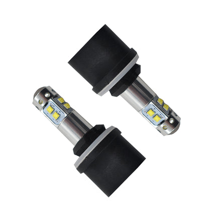 2-Piece 899 880 LED Fog Light Bulbs100W 6000K Super Bright LED Bulb LED 880 Bulb Fit for Auto Motorcycle Cars Trucks SUV Fog DRL Lights