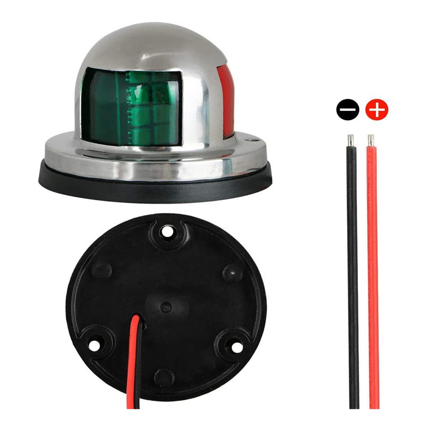 One Pair Red Green Led 12V for Marine Boat Yacht Pontoon Stainless Steel LED Bow Navigation Lights