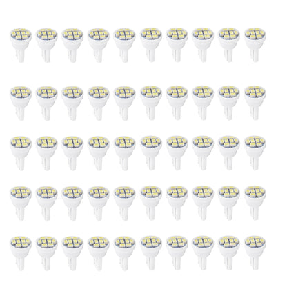 50 PCS T10 8-SMD Cool White Wedge Interior LED Light Bulb W5W 192 194 158 168 2825