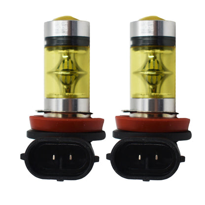 2 x H8 H9 H11 LED Fog Lights Bulbs 100W Extremely Bright 4300K Yellow Fog Light Lamp Bulb Driving Projector DRL Bulbs