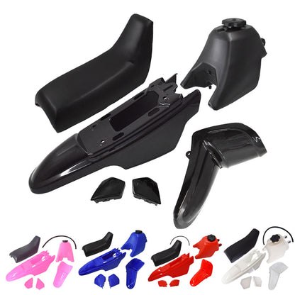 LABLT Motorcycle Complete Fairing Plastic Kit w/Seat Front Fender Rear Fender Gas Tank Body Assembly Replacement for Yamaha PW50 PY50 PW 50 PY 50 All Years Black