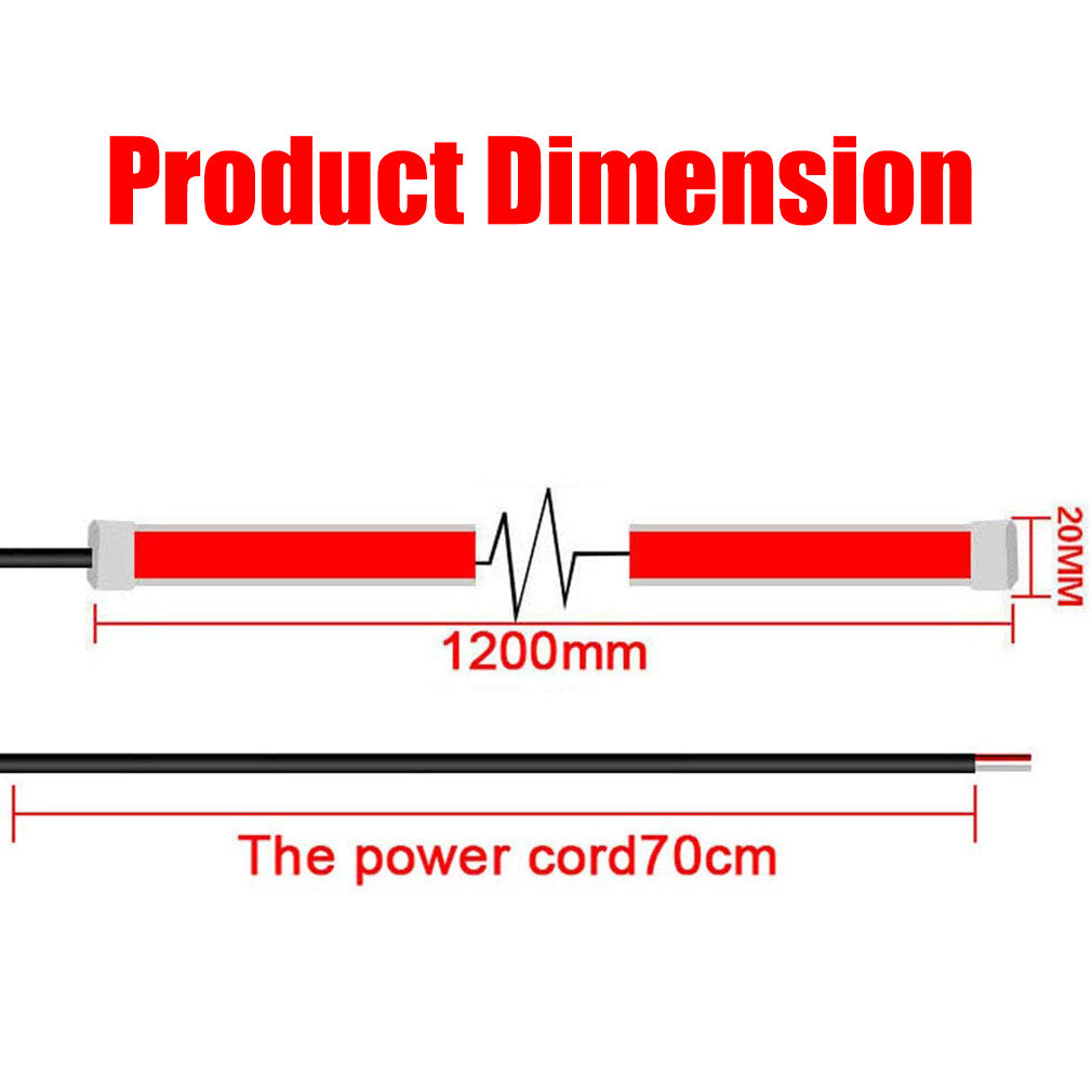 LABLT Car Door LED Warning Strip Lights 2pcs 120cm 48Inch Flexible Dual Interior Car Door Lights for Lighting Decoration Warning Anti Rear-end Collision