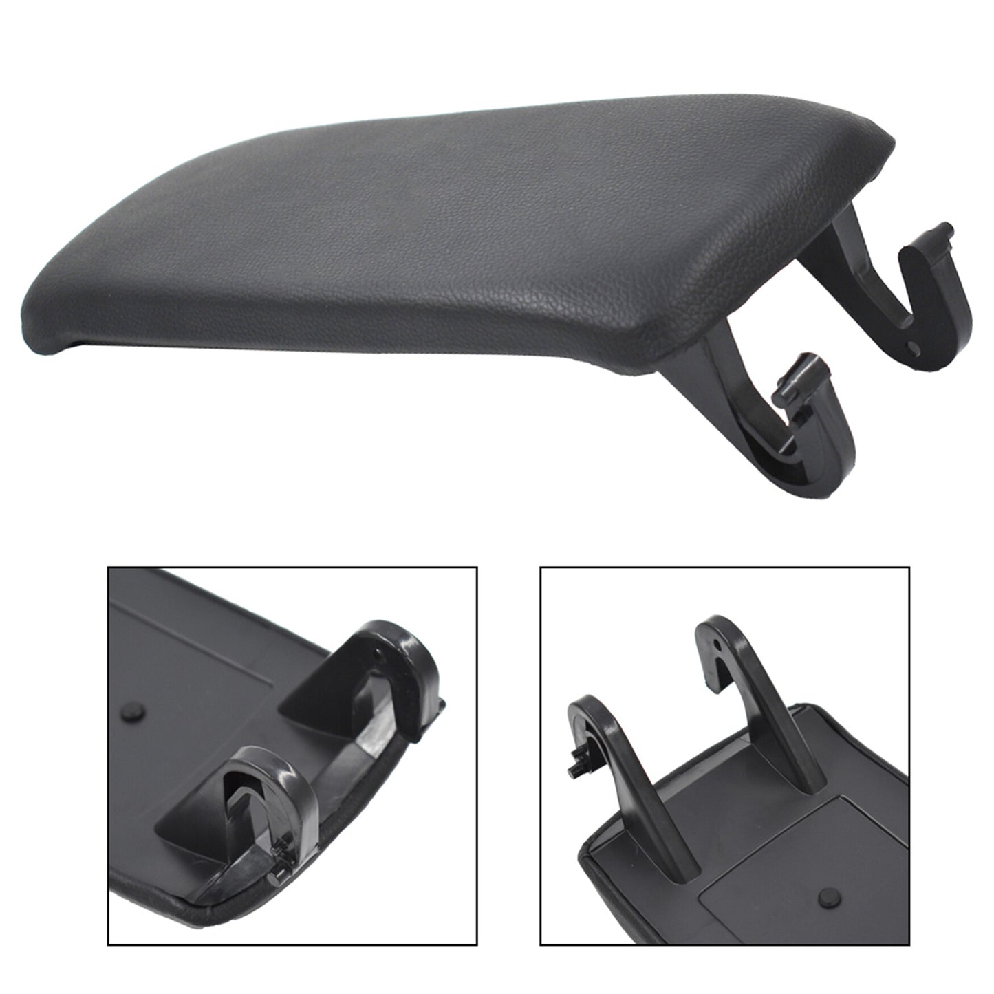 Leather Armrest Center Console Lid Cover Replacement for A6 C5 1999-2005 & A4 B7 Avant 2005-2008 Black #8E0864245P38M