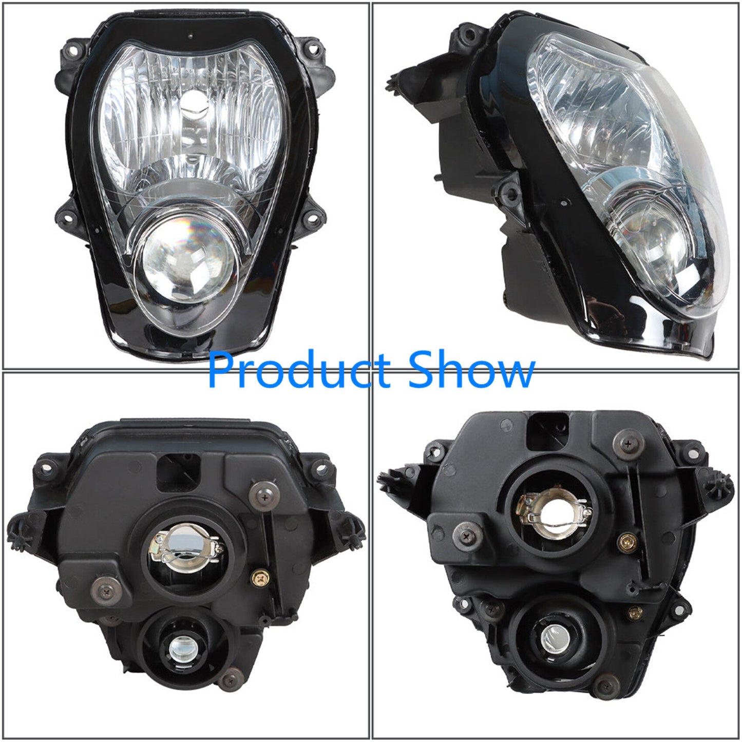 LABLT Motorcycle Front Headlight Motorcycle Headlamp Replacement for Suzuki GSXR 1300 1997-2007