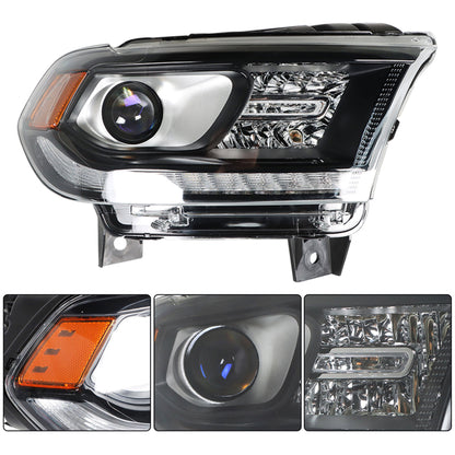 LABLT Headlight Assembly HalogenType Replacement for 2016-2020 Durango Clear Lens Right Passenger Side