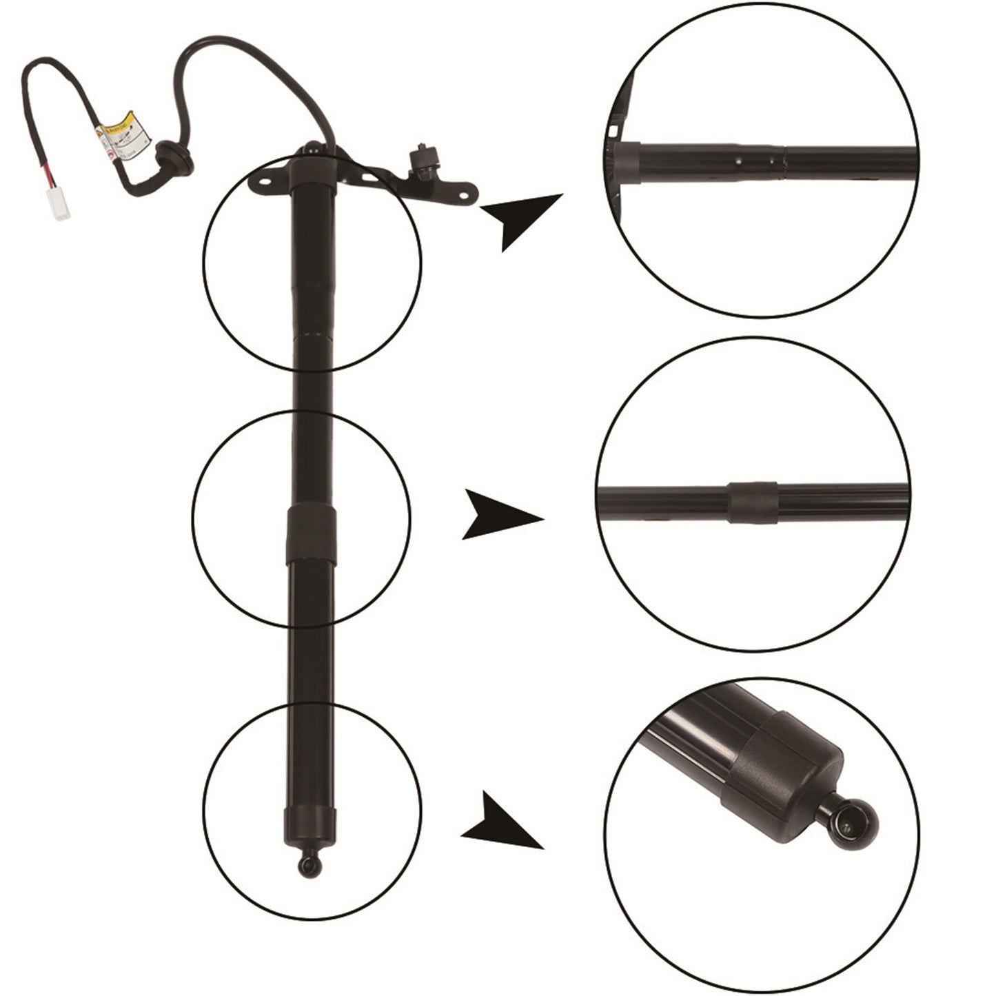 LABLT 1 Piece Rear Right Tailgate Power Hatch Lift Support Strut with Power Opener Replacement for Toyota RAV4 2013 2014 2015 2016 6891009010