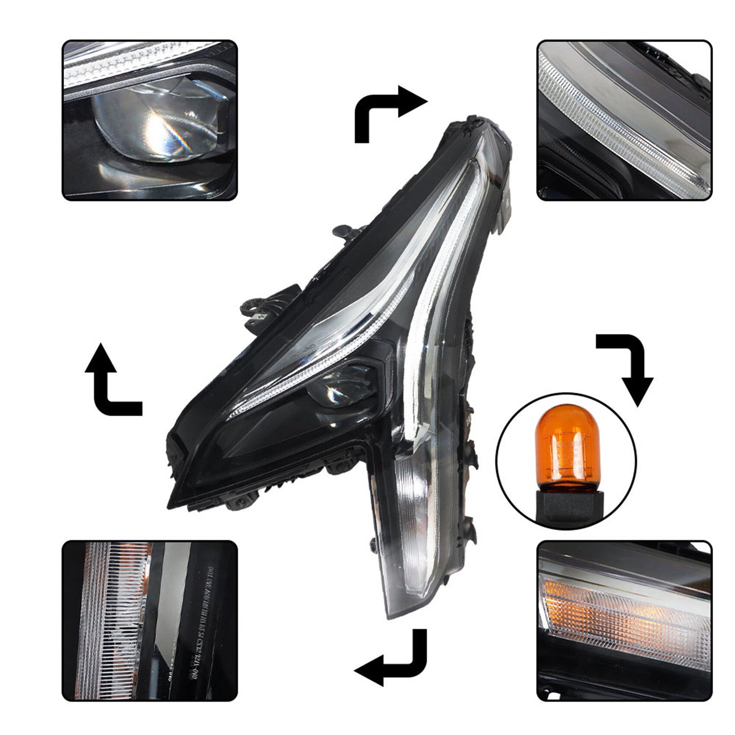 LABLT Headlight Assembly Replacement for Cadillac XT4 2019 2020 2021 Projector Headlamp Headlights Left Driver Side