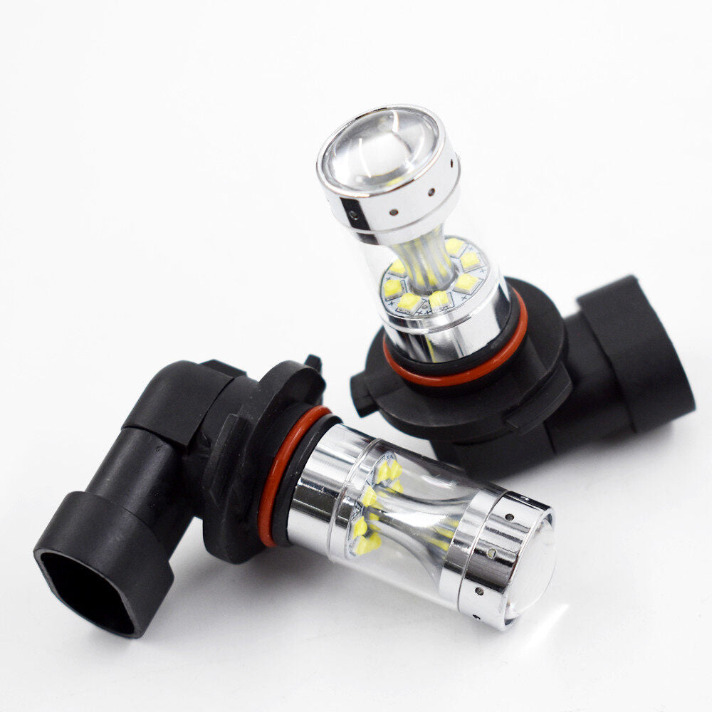 2 Pcs H10 9145 100W 6000K White LED Fog Lights Bulbs Fit for Ford F150 2002-2016
