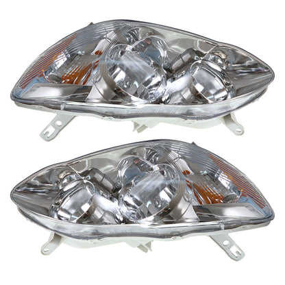 Headlights Front Head Lamps Direct Replacement Pair Left + Right Completed Set Replacement for 2003 2004 2005 2006 2007 2008 Toyota Corolla