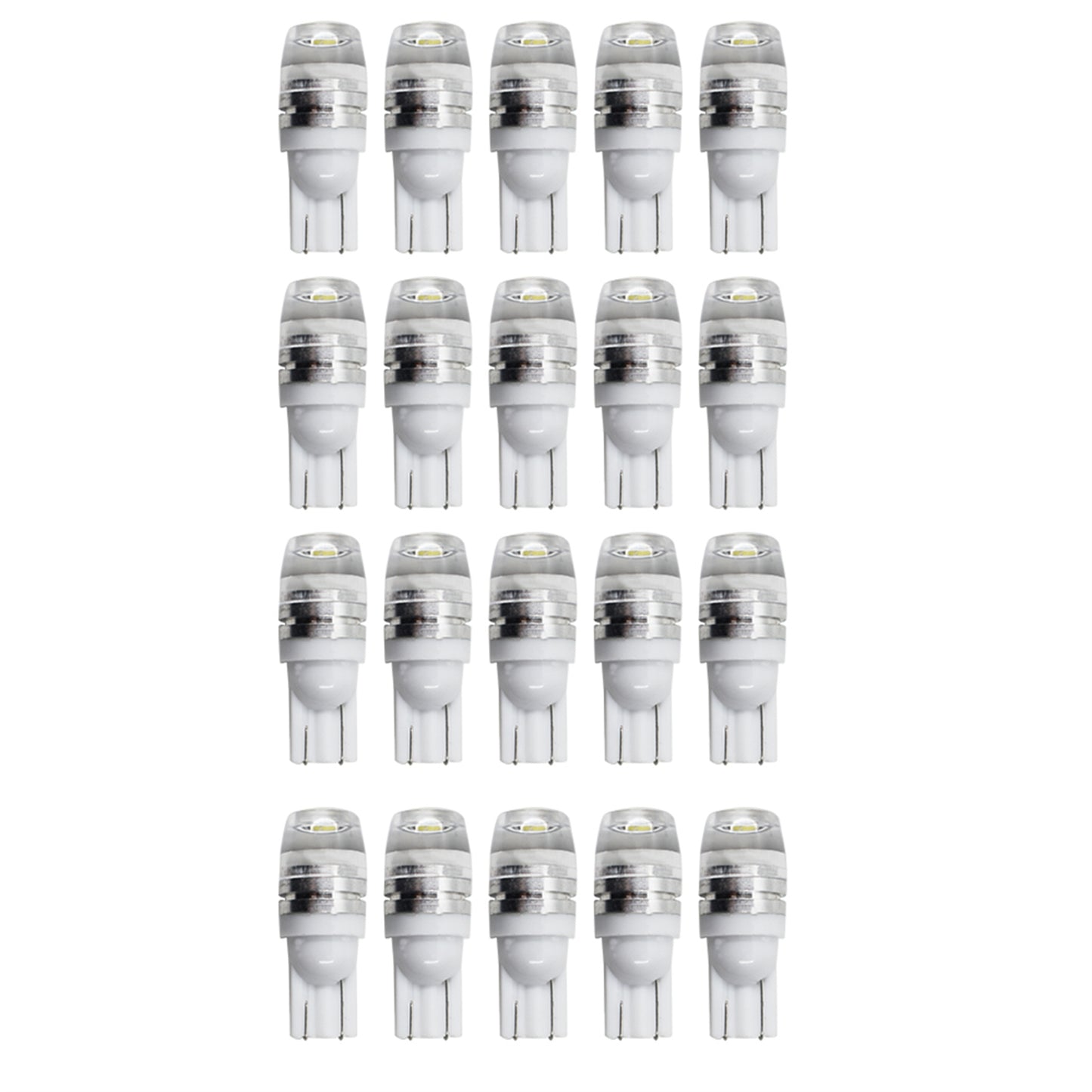 20 PCS 6000K White 1W 2323 T10 194 168 Wedge LED Bulbs White LED Interior Car Lights Bulbs Fit for Dome Map License Plate Light 2323 Chipsets