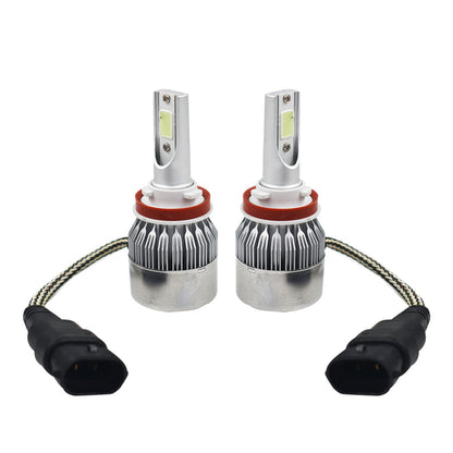 2 Pcs New H8 H9 H11 H16 8000K Ice Blue COB LED Headlight Bulbs High Low Beam Fog Light DRL Bulbs Kit