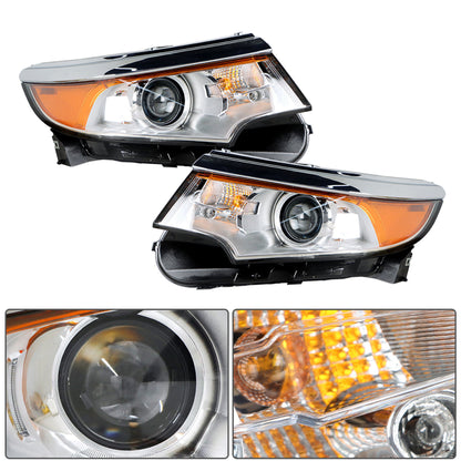 LABLT Headlights Front Head Lamps Replacement for 2011-2014 Edge Headlamps Projector Headlights Pair Left and Right Side