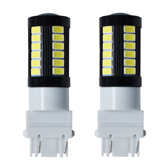 3156 3157 LED Lights Bulbs Xtreme Super Bright T25 3056 4057 4157 3457K 3057 LED Bulb 5730 33-SMD Dual Back-Up Reverse,Turn Signal,Brake Stop Tail Lights, 6000K Xenon White