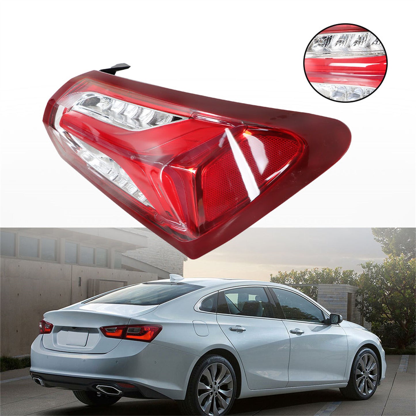 LABLT Tail Light LED Assembly Brake Lamp Replacement for 2019-2022 Chevy Malibu Right Passenger Side Outer Brake Light GM2805143 84595943 RH